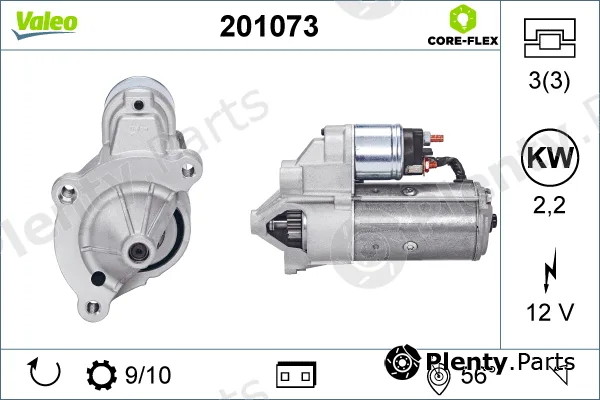 Valeo 201073 — Starter VALEO CORE-FLEX