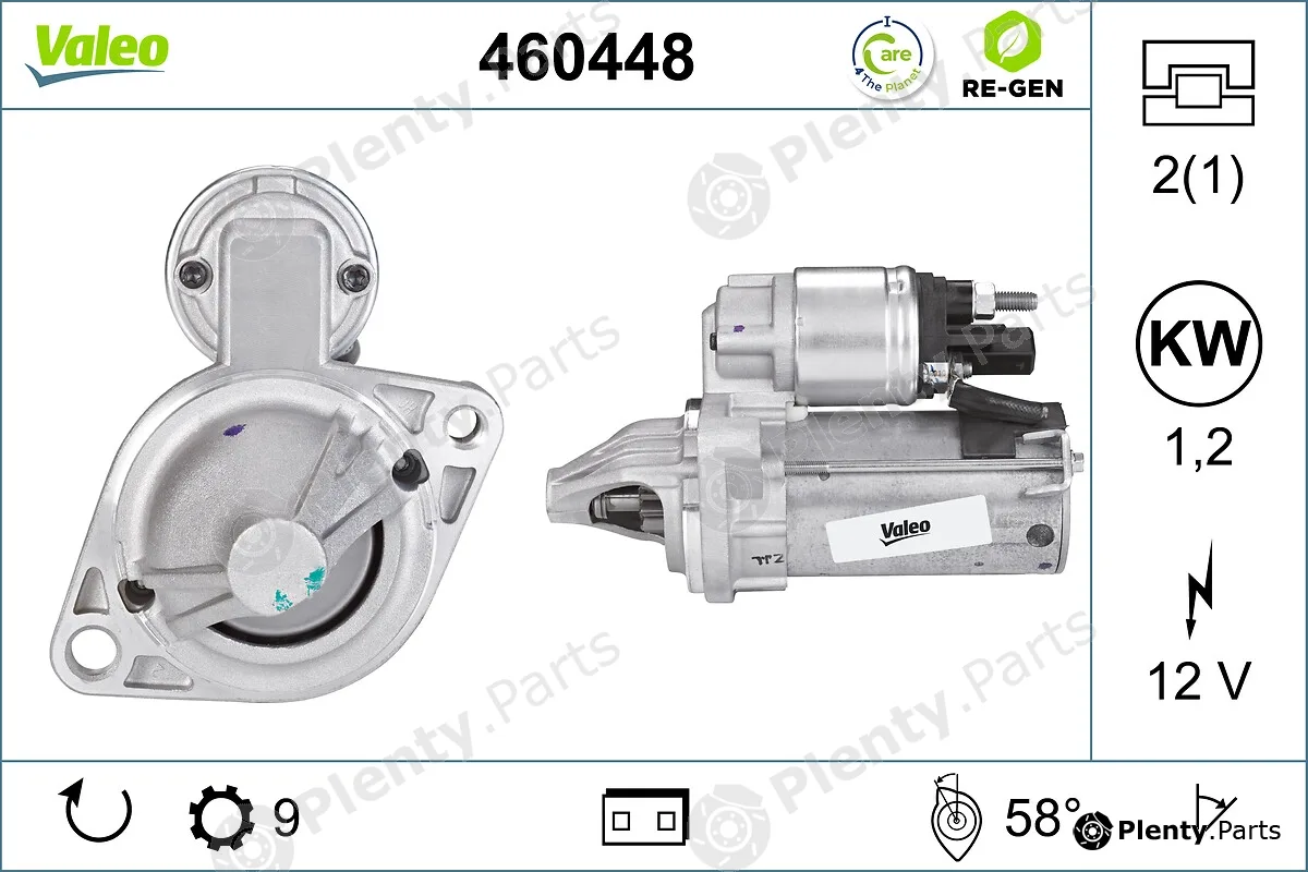 Valeo 460448 — Starter VALEO RE-GEN REMANUFACTURED