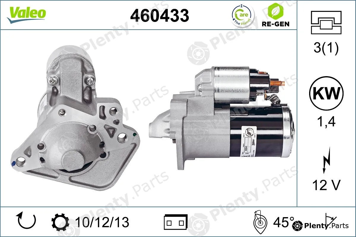 Valeo 460433 — Starter VALEO RE-GEN REMANUFACTURED