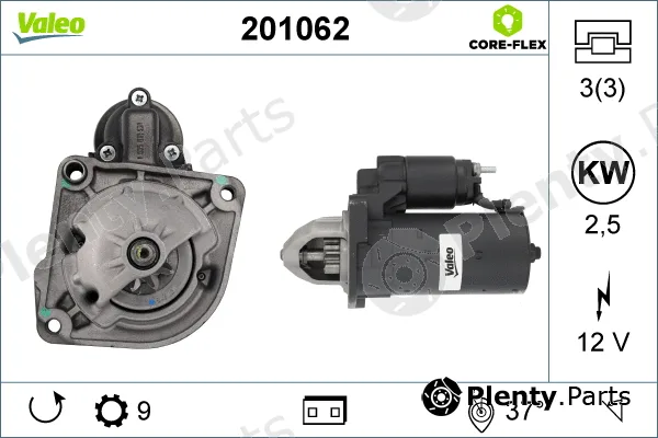 Valeo 201062 — Starter VALEO CORE-FLEX