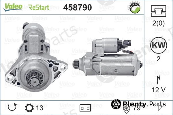 Valeo 458790 — Starter VALEO RE-GEN REMANUFACTURED STOP&START