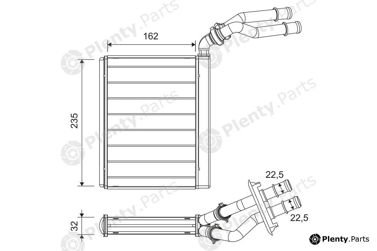 Valeo 811658 — Heat Exchanger, interior heating