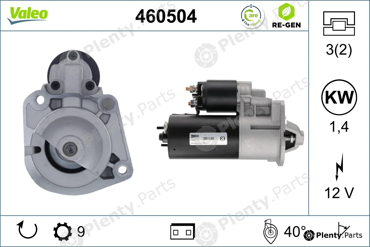 Valeo 460504 — Starter VALEO RE-GEN REMANUFACTURED