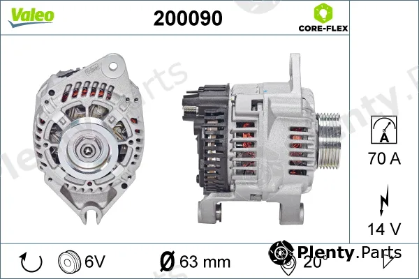 Valeo 200090 — Alternator VALEO CORE-FLEX