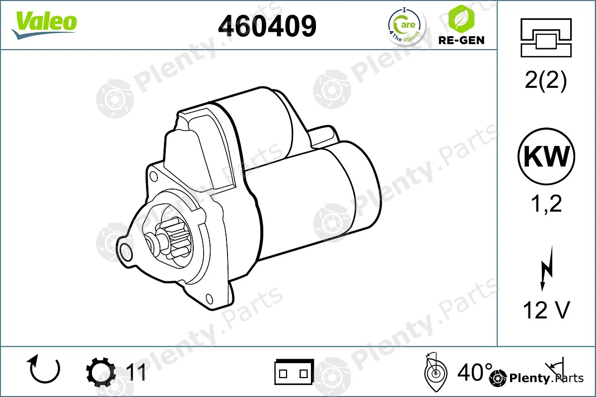 Valeo 460409 — Starter VALEO RE-GEN REMANUFACTURED