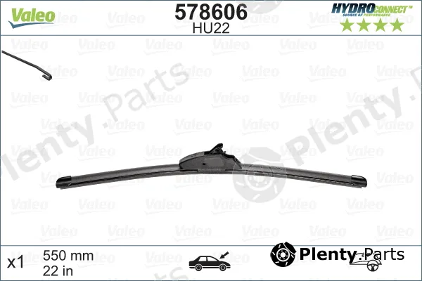 Valeo 578606 — Wiper Blade HYDROCONNECT UPGRADE