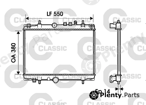 Valeo 234278 — Radiator, engine cooling VALEO CLASSIC