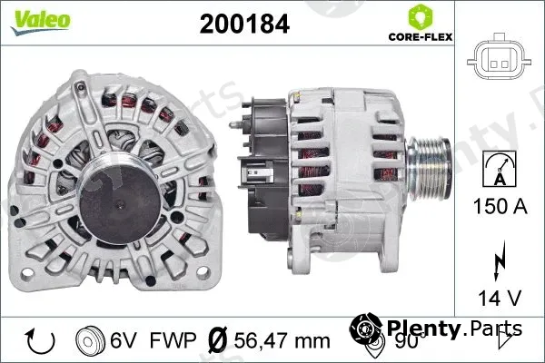 Valeo 200184 — Alternator VALEO CORE-FLEX