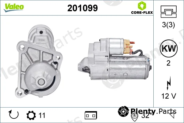 Valeo 201099 — Starter VALEO CORE-FLEX