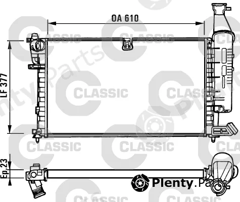 Valeo 231296 — Radiator, engine cooling VALEO CLASSIC