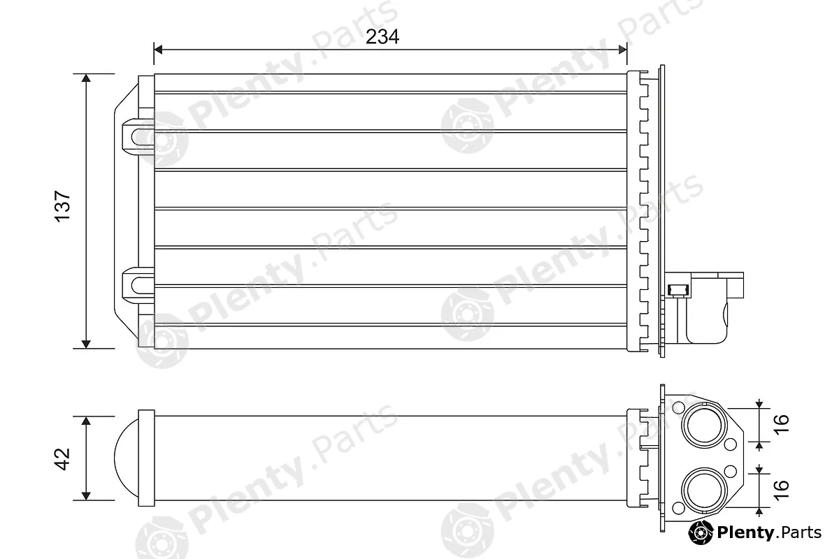Valeo 883965 — Heat Exchanger, interior heating