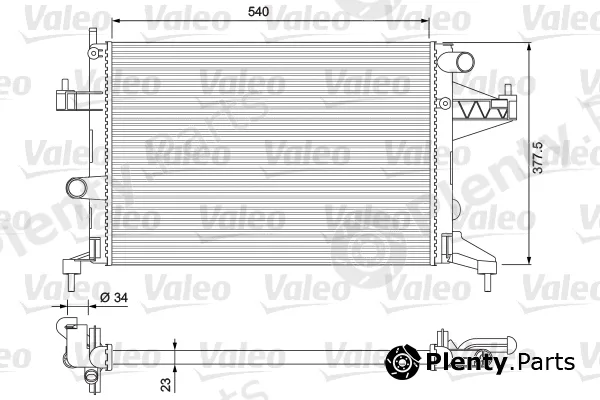 Valeo 232826 — Radiator, engine cooling VALEO CLASSIC