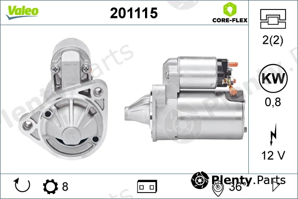 Valeo 201115 — Starter VALEO CORE-FLEX