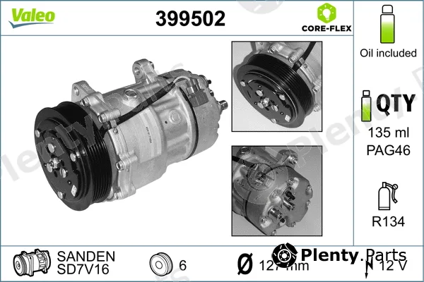 Valeo 399502 — Compressor, air conditioning VALEO CORE-FLEX