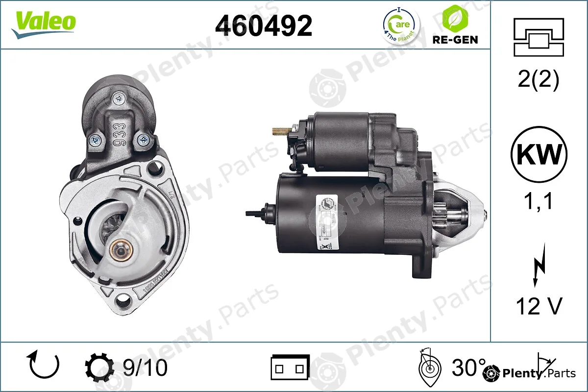 Valeo 460492 — Starter VALEO RE-GEN REMANUFACTURED