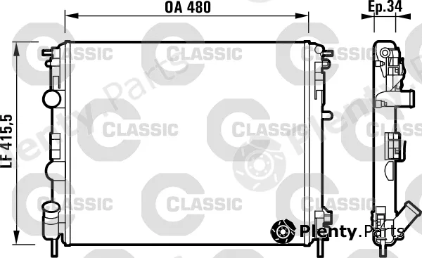 Valeo 232721 — Radiator, engine cooling VALEO CLASSIC