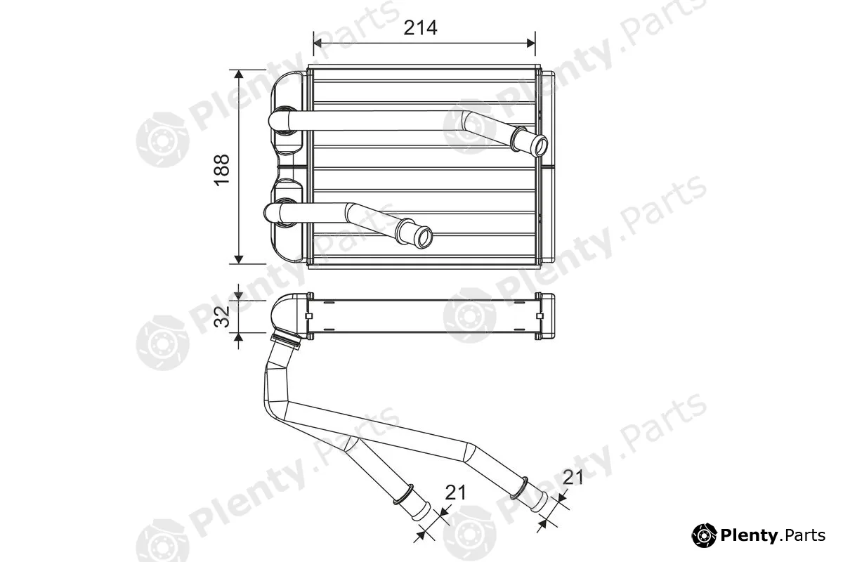 Valeo 811598 — Heat Exchanger, interior heating
