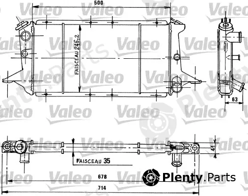 Valeo 730051 — Radiator, engine cooling