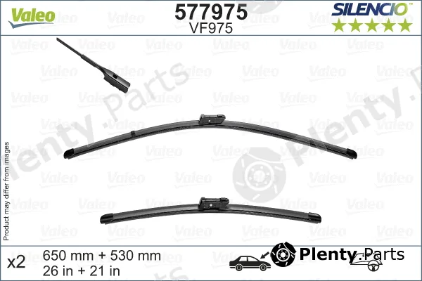 Valeo 577975 — Wiper Blade SILENCIO FLAT BLADE SET
