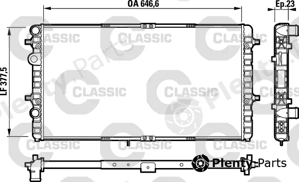 Valeo 232698 — Radiator, engine cooling VALEO CLASSIC