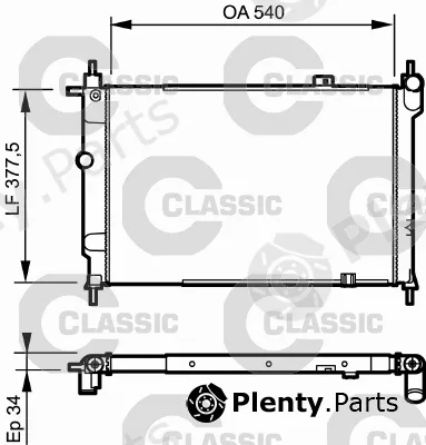 Valeo 230993 — Radiator, engine cooling VALEO CLASSIC