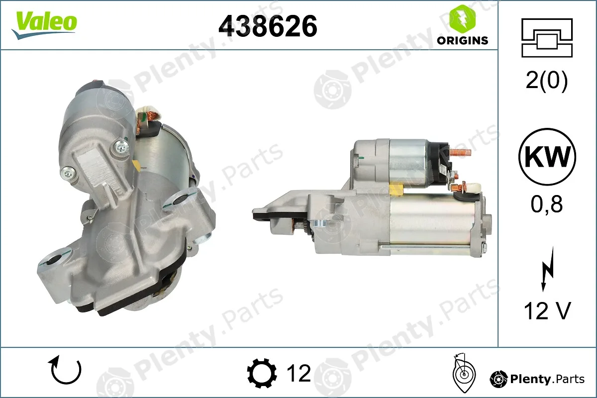 Valeo 438626 — Starter VALEO ORIGINS NEW OE TECHNOLOGY