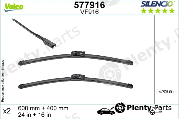 Valeo 577916 — Wiper Blade SILENCIO FLAT BLADE SET