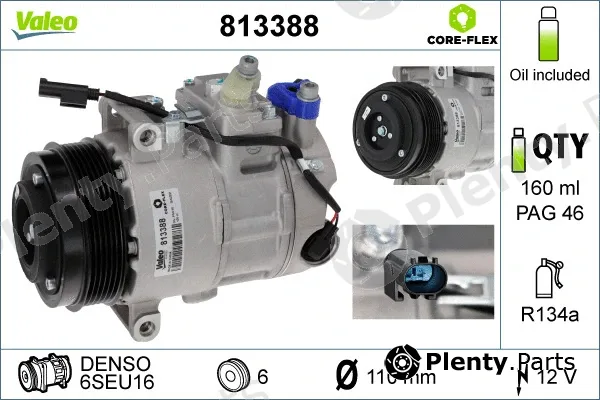 Valeo 813388 — Compressor, air conditioning VALEO CORE-FLEX