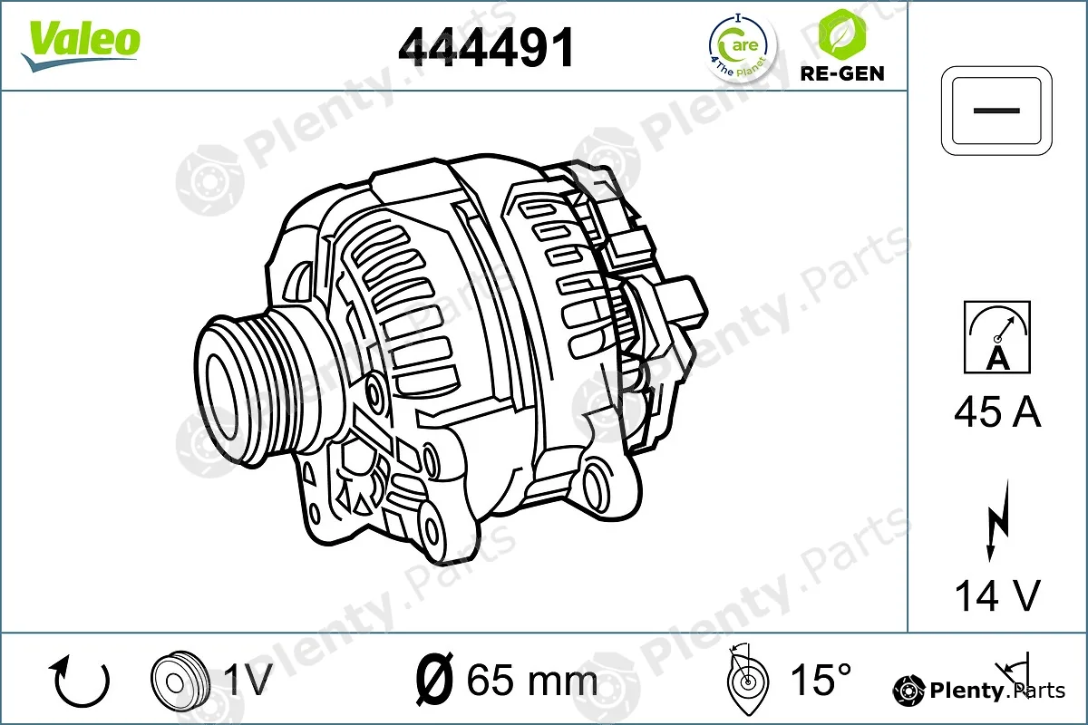 Valeo 444491 — Alternator VALEO RE-GEN REMANUFACTURED