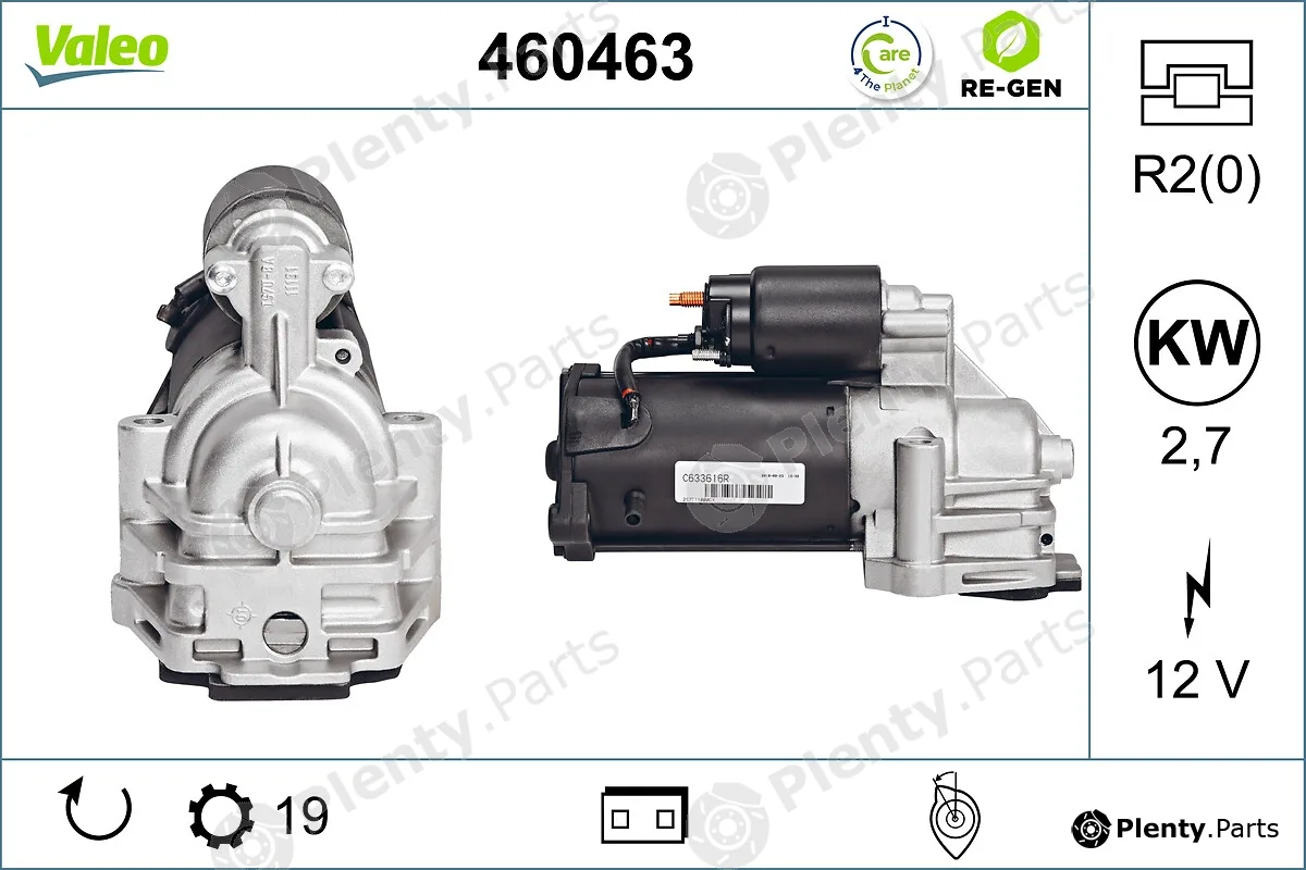Valeo 460463 — Starter VALEO RE-GEN REMANUFACTURED