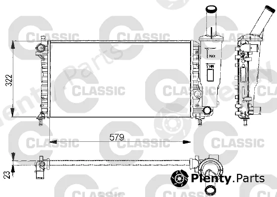 Valeo 232578 — Radiator, engine cooling VALEO CLASSIC