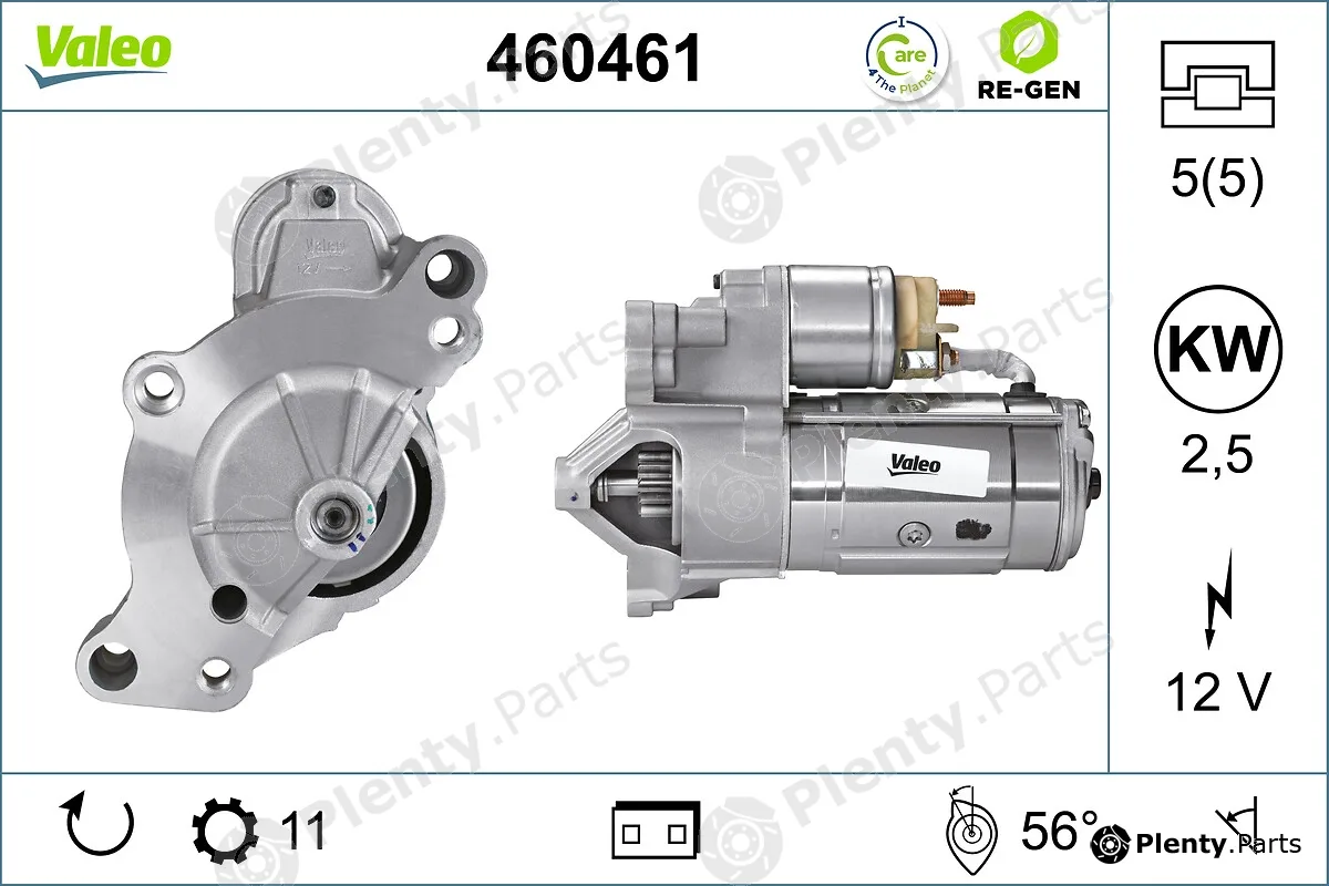 Valeo 460461 — Starter VALEO RE-GEN REMANUFACTURED