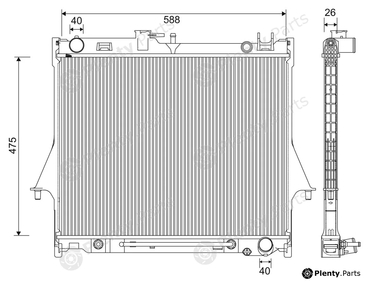 Valeo 701234 — Radiator, engine cooling