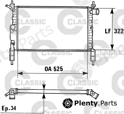 Valeo 230975 — Radiator, engine cooling VALEO CLASSIC