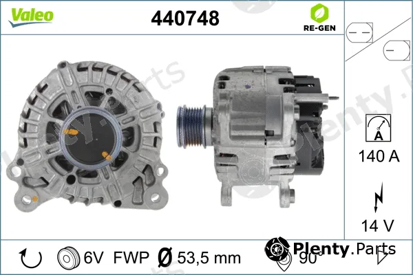Valeo 440748 — Alternator VALEO RE-GEN REMANUFACTURED