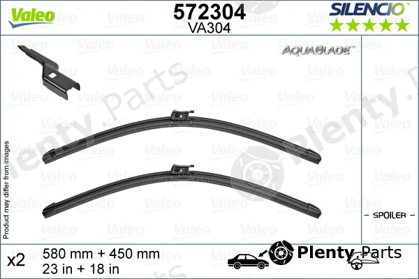 Valeo 572304 — Wiper Blade SILENCIO AQUABLADE SET