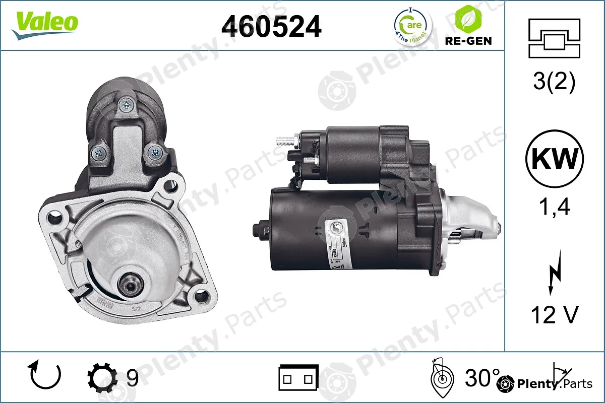 Valeo 460524 — Starter VALEO RE-GEN REMANUFACTURED