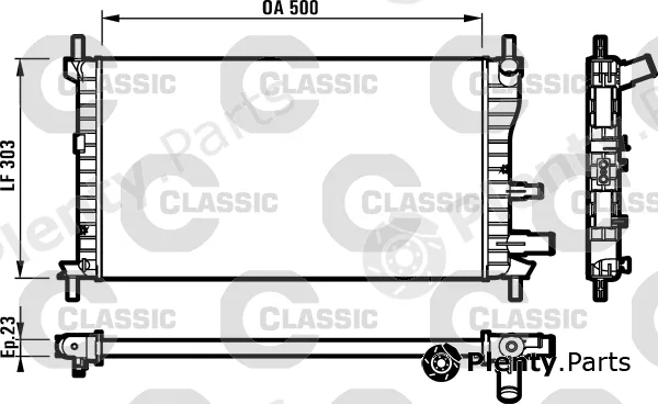 Valeo 231734 — Radiator, engine cooling VALEO CLASSIC