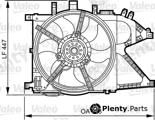 Valeo 696382 — Support, radiator fan