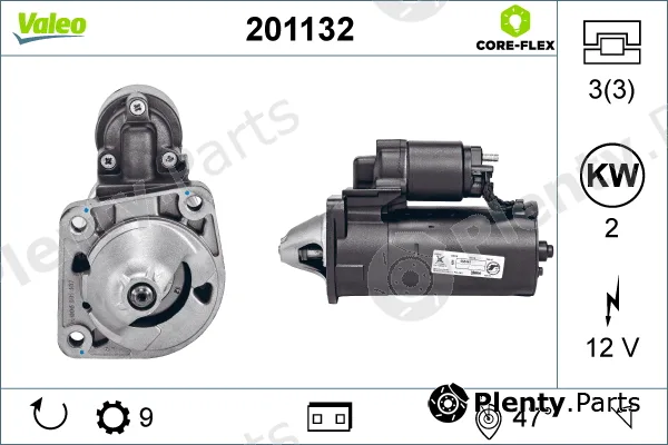 Valeo 201132 — Starter VALEO CORE-FLEX