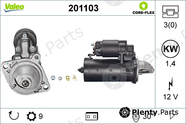 Valeo 201103 — Starter VALEO CORE-FLEX