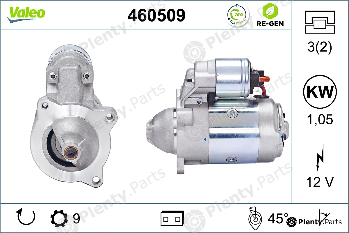 Valeo 460509 — Starter VALEO RE-GEN REMANUFACTURED