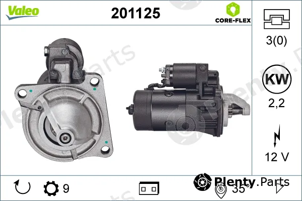 Valeo 201125 — Starter VALEO CORE-FLEX