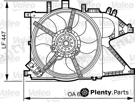 Valeo 696381 — Support, radiator fan