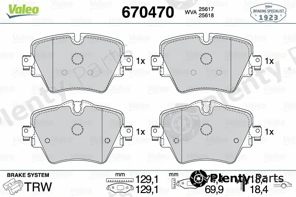 Valeo 670470 — Brake Pad Set, disc brake