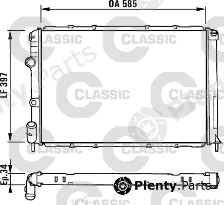 Valeo 231380 — Radiator, engine cooling VALEO CLASSIC