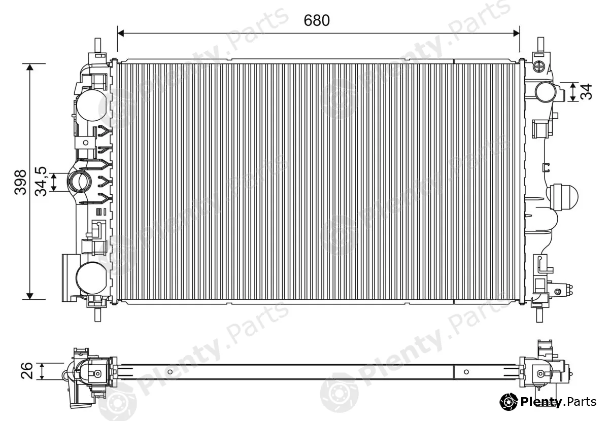 Valeo 701229 — Radiator, engine cooling