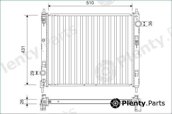 Valeo 701160 — Radiator, engine cooling