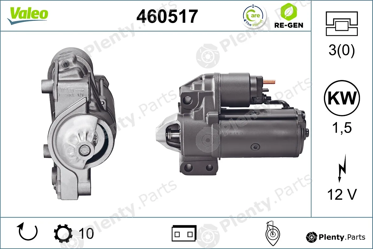 Valeo 460517 — Starter VALEO RE-GEN REMANUFACTURED