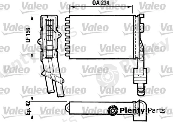 Valeo 883972 — Heat Exchanger, interior heating